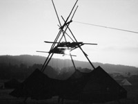 Zelt im Sonnenuntergang
